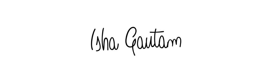 Also we have Isha Gautam name is the best signature style. Create professional handwritten signature collection using Angelique-Rose-font-FFP autograph style. Isha Gautam signature style 5 images and pictures png