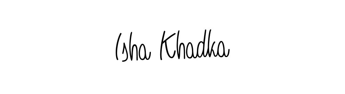 How to make Isha Khadka signature? Angelique-Rose-font-FFP is a professional autograph style. Create handwritten signature for Isha Khadka name. Isha Khadka signature style 5 images and pictures png