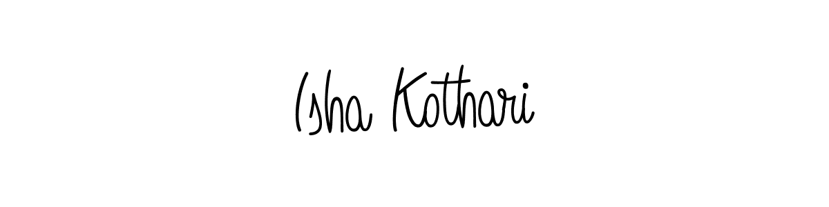 How to make Isha Kothari signature? Angelique-Rose-font-FFP is a professional autograph style. Create handwritten signature for Isha Kothari name. Isha Kothari signature style 5 images and pictures png