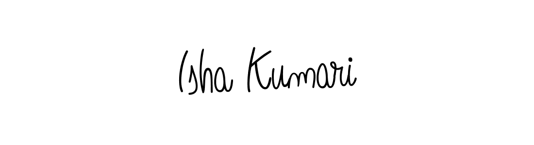 The best way (Angelique-Rose-font-FFP) to make a short signature is to pick only two or three words in your name. The name Isha Kumari include a total of six letters. For converting this name. Isha Kumari signature style 5 images and pictures png