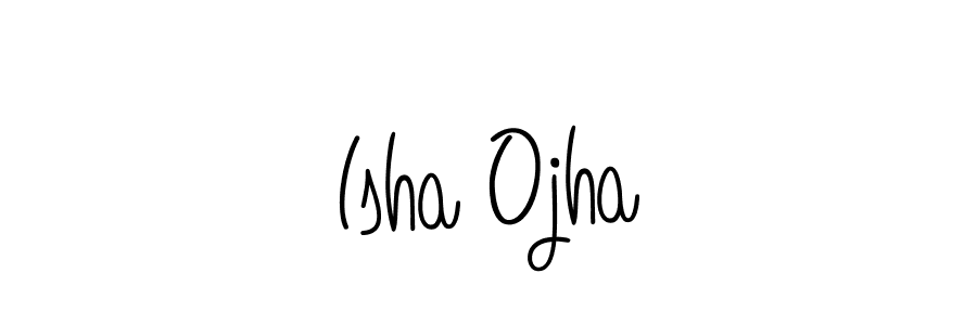The best way (Angelique-Rose-font-FFP) to make a short signature is to pick only two or three words in your name. The name Isha Ojha include a total of six letters. For converting this name. Isha Ojha signature style 5 images and pictures png
