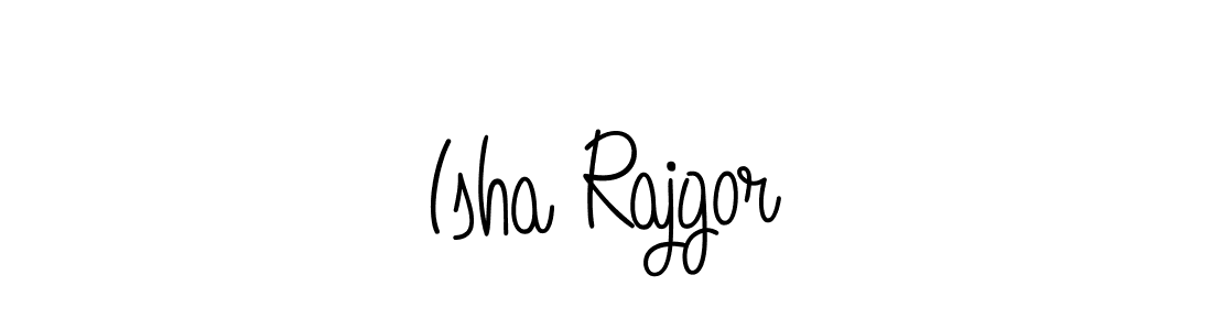 Create a beautiful signature design for name Isha Rajgor. With this signature (Angelique-Rose-font-FFP) fonts, you can make a handwritten signature for free. Isha Rajgor signature style 5 images and pictures png