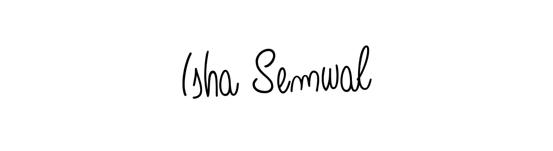Use a signature maker to create a handwritten signature online. With this signature software, you can design (Angelique-Rose-font-FFP) your own signature for name Isha Semwal. Isha Semwal signature style 5 images and pictures png
