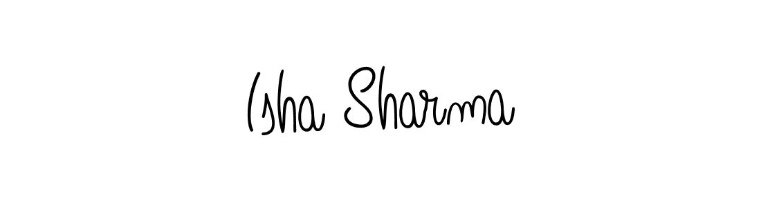 The best way (Angelique-Rose-font-FFP) to make a short signature is to pick only two or three words in your name. The name Isha Sharma include a total of six letters. For converting this name. Isha Sharma signature style 5 images and pictures png
