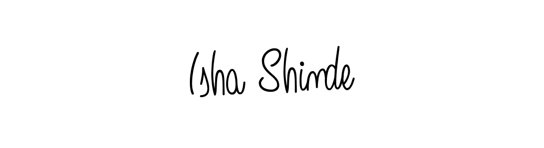 The best way (Angelique-Rose-font-FFP) to make a short signature is to pick only two or three words in your name. The name Isha Shinde include a total of six letters. For converting this name. Isha Shinde signature style 5 images and pictures png