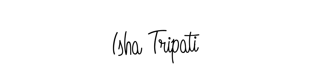 Make a beautiful signature design for name Isha Tripati. With this signature (Angelique-Rose-font-FFP) style, you can create a handwritten signature for free. Isha Tripati signature style 5 images and pictures png