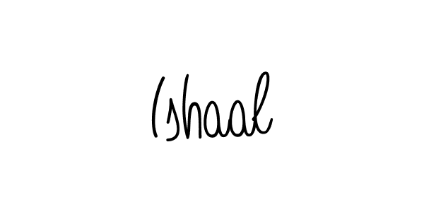 Use a signature maker to create a handwritten signature online. With this signature software, you can design (Angelique-Rose-font-FFP) your own signature for name Ishaal. Ishaal signature style 5 images and pictures png