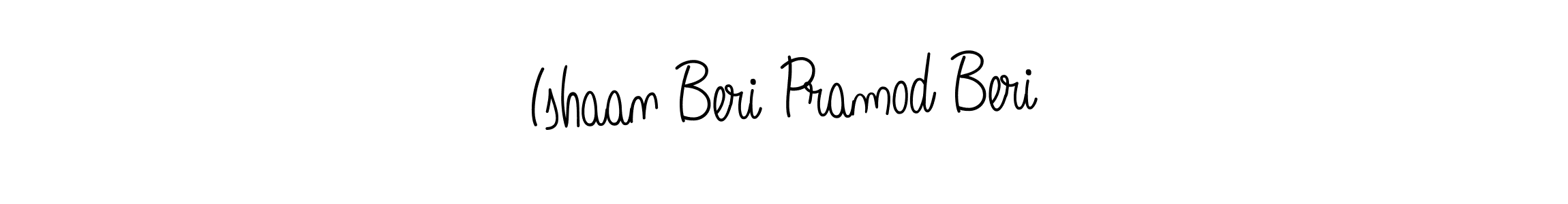 Also we have Ishaan Beri Pramod Beri name is the best signature style. Create professional handwritten signature collection using Angelique-Rose-font-FFP autograph style. Ishaan Beri Pramod Beri signature style 5 images and pictures png