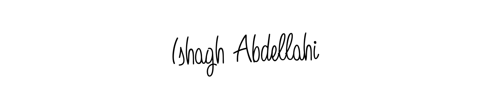 How to make Ishagh Abdellahi name signature. Use Angelique-Rose-font-FFP style for creating short signs online. This is the latest handwritten sign. Ishagh Abdellahi signature style 5 images and pictures png