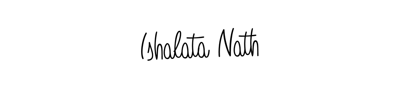 The best way (Angelique-Rose-font-FFP) to make a short signature is to pick only two or three words in your name. The name Ishalata Nath include a total of six letters. For converting this name. Ishalata Nath signature style 5 images and pictures png