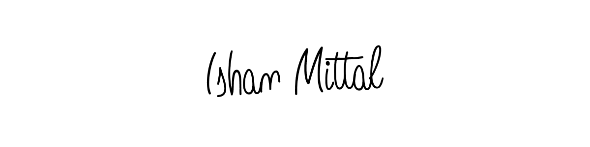 The best way (Angelique-Rose-font-FFP) to make a short signature is to pick only two or three words in your name. The name Ishan Mittal include a total of six letters. For converting this name. Ishan Mittal signature style 5 images and pictures png