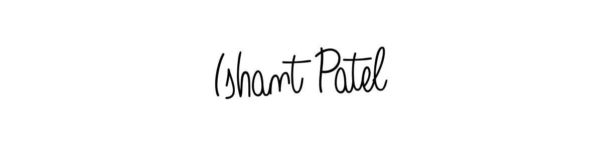 The best way (Angelique-Rose-font-FFP) to make a short signature is to pick only two or three words in your name. The name Ishant Patel include a total of six letters. For converting this name. Ishant Patel signature style 5 images and pictures png