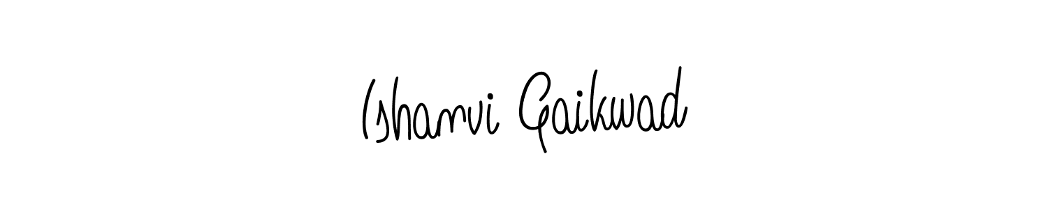 Make a beautiful signature design for name Ishanvi Gaikwad. With this signature (Angelique-Rose-font-FFP) style, you can create a handwritten signature for free. Ishanvi Gaikwad signature style 5 images and pictures png