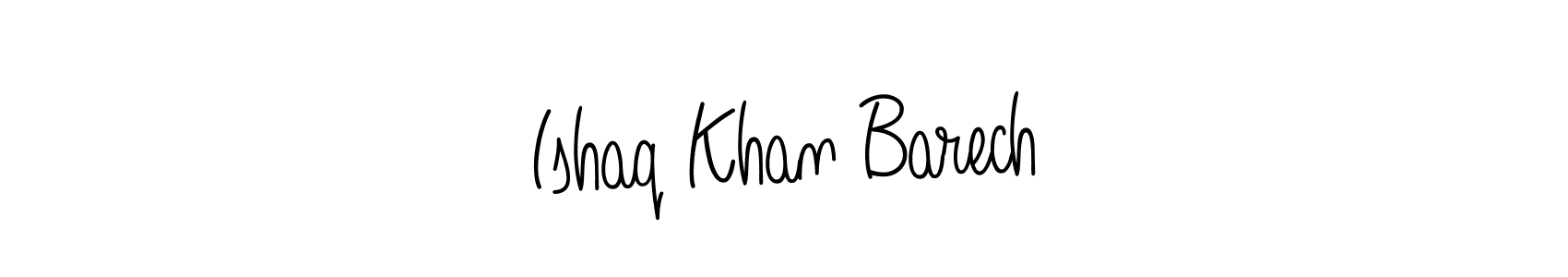 Also we have Ishaq Khan Barech name is the best signature style. Create professional handwritten signature collection using Angelique-Rose-font-FFP autograph style. Ishaq Khan Barech signature style 5 images and pictures png