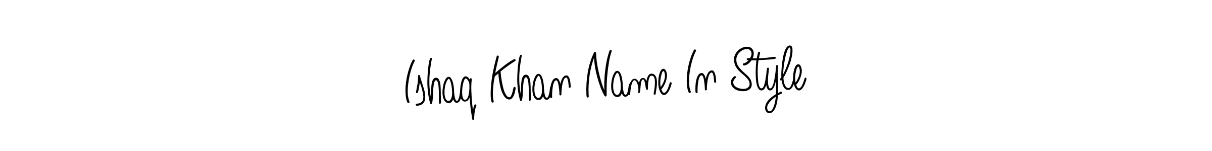 Use a signature maker to create a handwritten signature online. With this signature software, you can design (Angelique-Rose-font-FFP) your own signature for name Ishaq Khan Name In Style. Ishaq Khan Name In Style signature style 5 images and pictures png