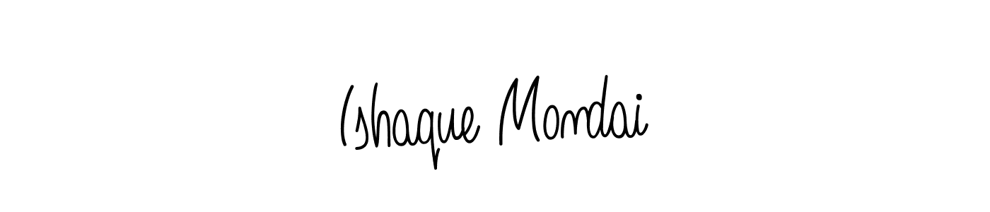 Design your own signature with our free online signature maker. With this signature software, you can create a handwritten (Angelique-Rose-font-FFP) signature for name Ishaque Mondai. Ishaque Mondai signature style 5 images and pictures png
