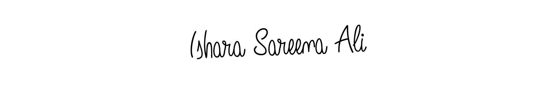 Design your own signature with our free online signature maker. With this signature software, you can create a handwritten (Angelique-Rose-font-FFP) signature for name Ishara Sareena Ali. Ishara Sareena Ali signature style 5 images and pictures png
