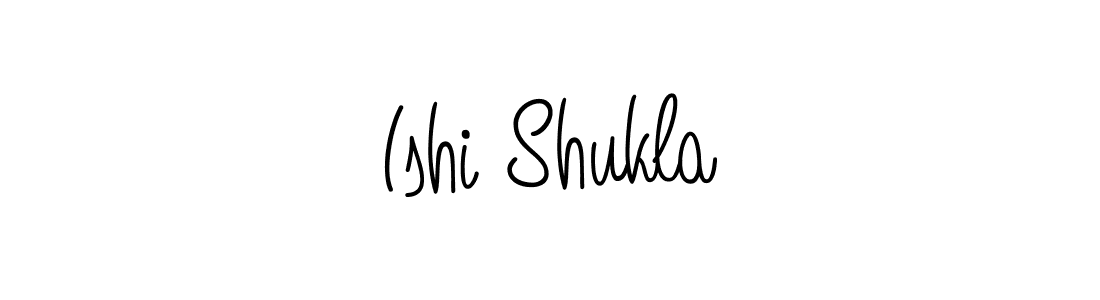 You should practise on your own different ways (Angelique-Rose-font-FFP) to write your name (Ishi Shukla) in signature. don't let someone else do it for you. Ishi Shukla signature style 5 images and pictures png