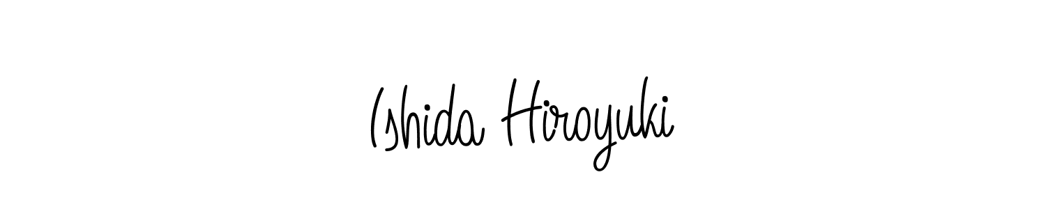 How to make Ishida Hiroyuki name signature. Use Angelique-Rose-font-FFP style for creating short signs online. This is the latest handwritten sign. Ishida Hiroyuki signature style 5 images and pictures png