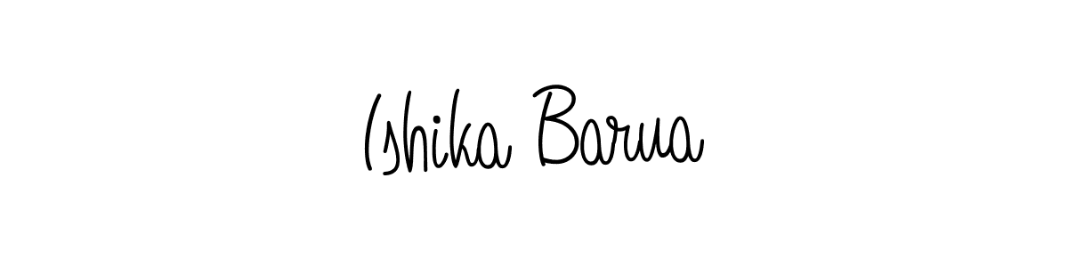 Also we have Ishika Barua name is the best signature style. Create professional handwritten signature collection using Angelique-Rose-font-FFP autograph style. Ishika Barua signature style 5 images and pictures png