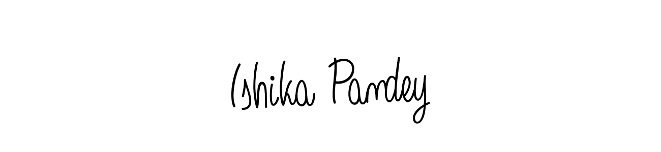 You should practise on your own different ways (Angelique-Rose-font-FFP) to write your name (Ishika Pandey) in signature. don't let someone else do it for you. Ishika Pandey signature style 5 images and pictures png