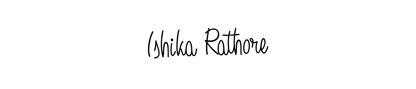 Use a signature maker to create a handwritten signature online. With this signature software, you can design (Angelique-Rose-font-FFP) your own signature for name Ishika Rathore. Ishika Rathore signature style 5 images and pictures png