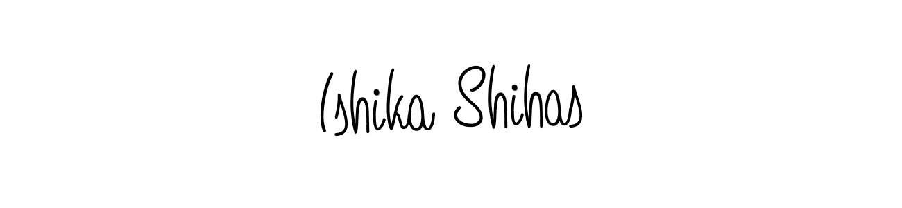 The best way (Angelique-Rose-font-FFP) to make a short signature is to pick only two or three words in your name. The name Ishika Shihas include a total of six letters. For converting this name. Ishika Shihas signature style 5 images and pictures png