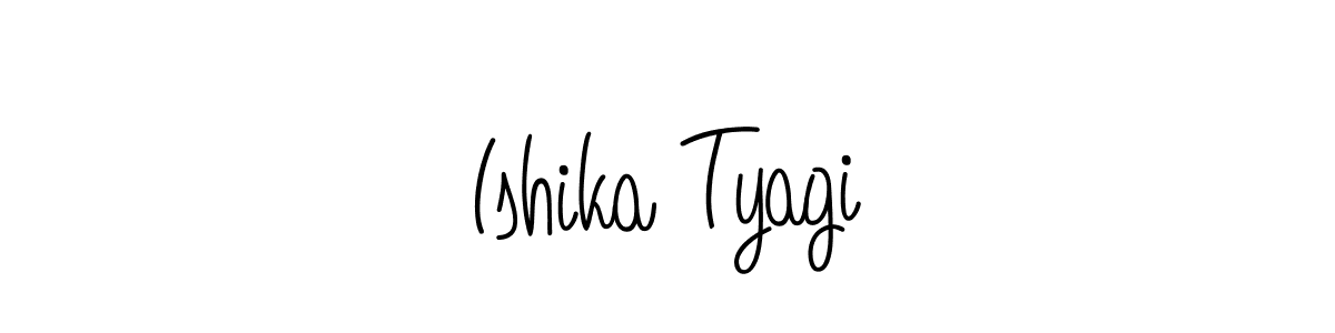 Make a beautiful signature design for name Ishika Tyagi. With this signature (Angelique-Rose-font-FFP) style, you can create a handwritten signature for free. Ishika Tyagi signature style 5 images and pictures png