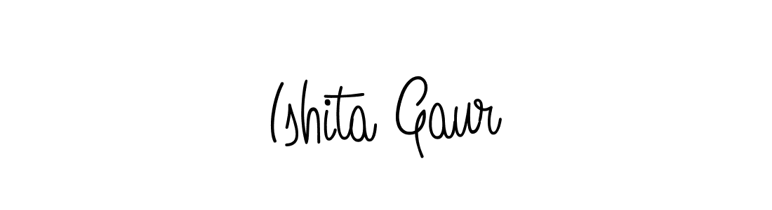 Use a signature maker to create a handwritten signature online. With this signature software, you can design (Angelique-Rose-font-FFP) your own signature for name Ishita Gaur. Ishita Gaur signature style 5 images and pictures png