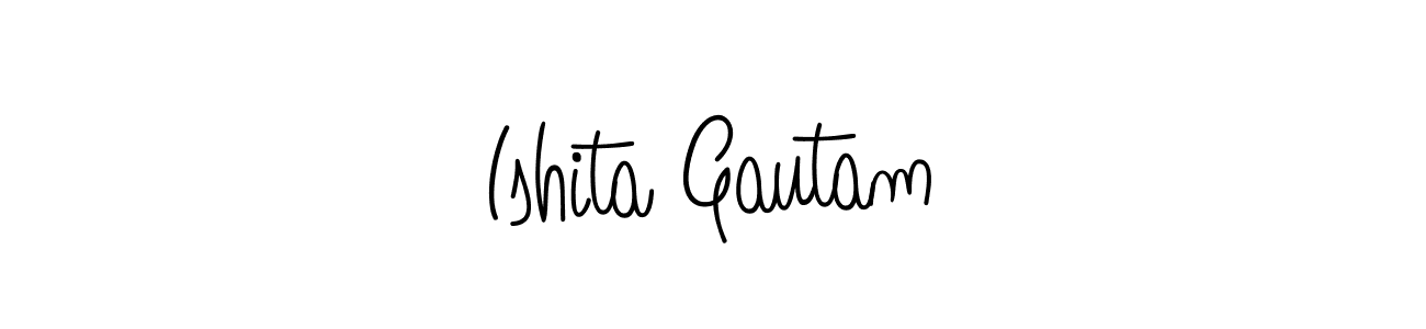 Ishita Gautam stylish signature style. Best Handwritten Sign (Angelique-Rose-font-FFP) for my name. Handwritten Signature Collection Ideas for my name Ishita Gautam. Ishita Gautam signature style 5 images and pictures png