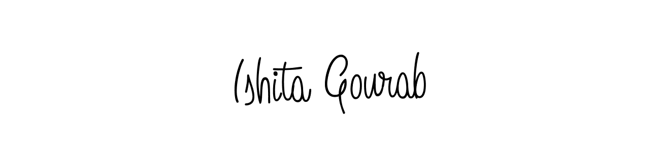 Also we have Ishita Gourab name is the best signature style. Create professional handwritten signature collection using Angelique-Rose-font-FFP autograph style. Ishita Gourab signature style 5 images and pictures png