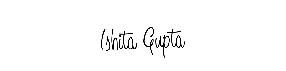 Design your own signature with our free online signature maker. With this signature software, you can create a handwritten (Angelique-Rose-font-FFP) signature for name Ishita Gupta. Ishita Gupta signature style 5 images and pictures png