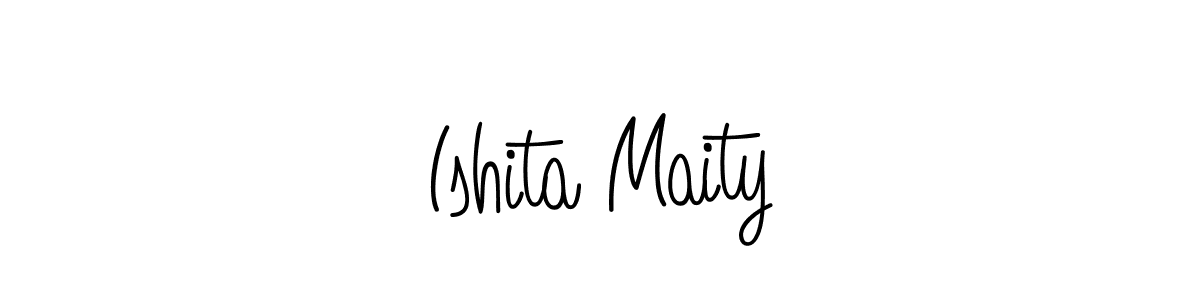 Design your own signature with our free online signature maker. With this signature software, you can create a handwritten (Angelique-Rose-font-FFP) signature for name Ishita Maity. Ishita Maity signature style 5 images and pictures png