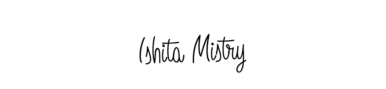 You should practise on your own different ways (Angelique-Rose-font-FFP) to write your name (Ishita Mistry) in signature. don't let someone else do it for you. Ishita Mistry signature style 5 images and pictures png