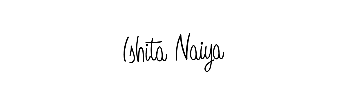 How to make Ishita Naiya signature? Angelique-Rose-font-FFP is a professional autograph style. Create handwritten signature for Ishita Naiya name. Ishita Naiya signature style 5 images and pictures png