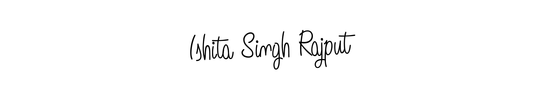 Use a signature maker to create a handwritten signature online. With this signature software, you can design (Angelique-Rose-font-FFP) your own signature for name Ishita Singh Rajput. Ishita Singh Rajput signature style 5 images and pictures png