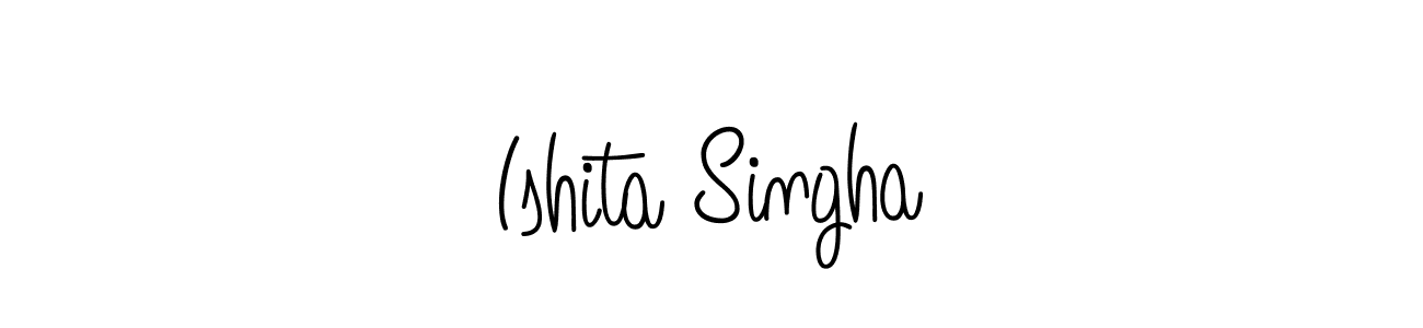 You should practise on your own different ways (Angelique-Rose-font-FFP) to write your name (Ishita Singha) in signature. don't let someone else do it for you. Ishita Singha signature style 5 images and pictures png
