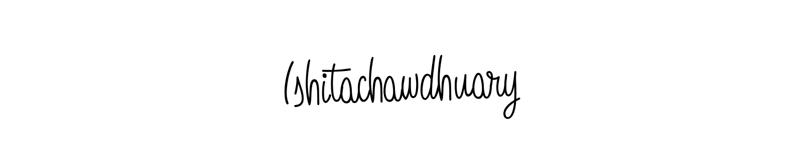 Use a signature maker to create a handwritten signature online. With this signature software, you can design (Angelique-Rose-font-FFP) your own signature for name Ishitachawdhuary. Ishitachawdhuary signature style 5 images and pictures png