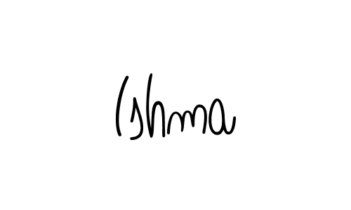 How to make Ishma name signature. Use Angelique-Rose-font-FFP style for creating short signs online. This is the latest handwritten sign. Ishma signature style 5 images and pictures png