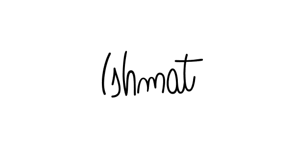 The best way (Angelique-Rose-font-FFP) to make a short signature is to pick only two or three words in your name. The name Ishmat include a total of six letters. For converting this name. Ishmat signature style 5 images and pictures png