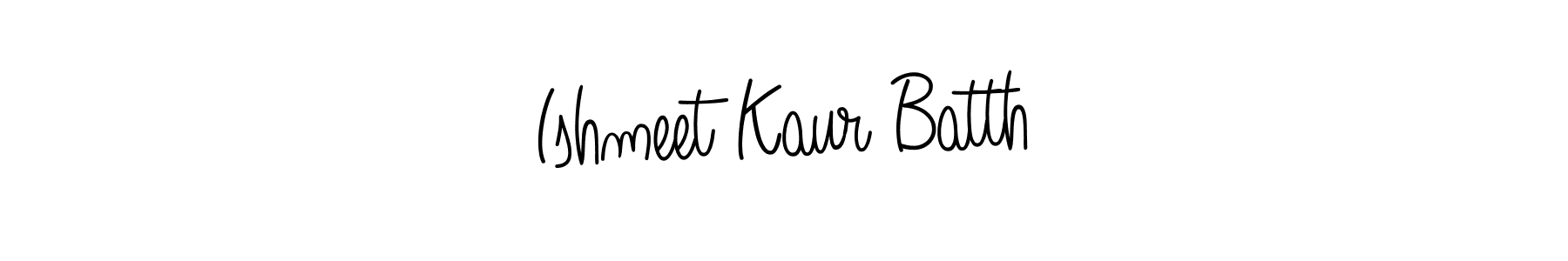 if you are searching for the best signature style for your name Ishmeet Kaur Batth. so please give up your signature search. here we have designed multiple signature styles  using Angelique-Rose-font-FFP. Ishmeet Kaur Batth signature style 5 images and pictures png