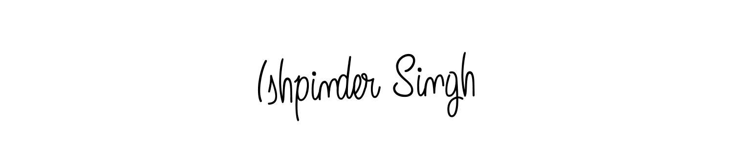 How to make Ishpinder Singh name signature. Use Angelique-Rose-font-FFP style for creating short signs online. This is the latest handwritten sign. Ishpinder Singh signature style 5 images and pictures png