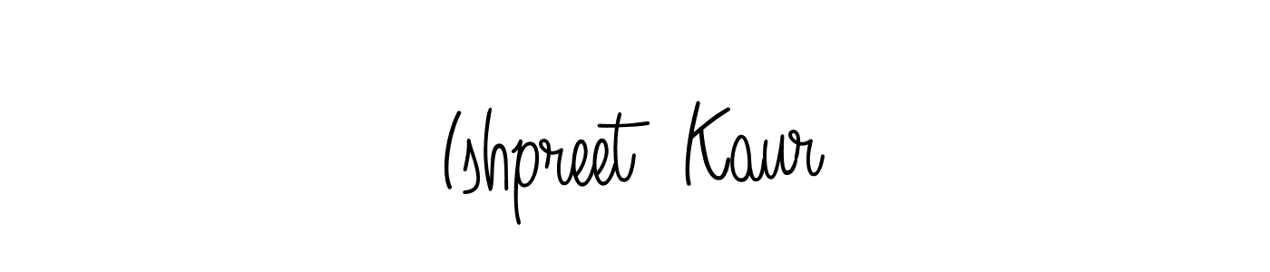 Use a signature maker to create a handwritten signature online. With this signature software, you can design (Angelique-Rose-font-FFP) your own signature for name Ishpreet  Kaur. Ishpreet  Kaur signature style 5 images and pictures png