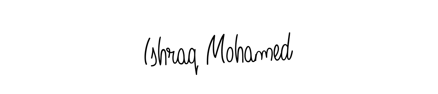 if you are searching for the best signature style for your name Ishraq Mohamed. so please give up your signature search. here we have designed multiple signature styles  using Angelique-Rose-font-FFP. Ishraq Mohamed signature style 5 images and pictures png