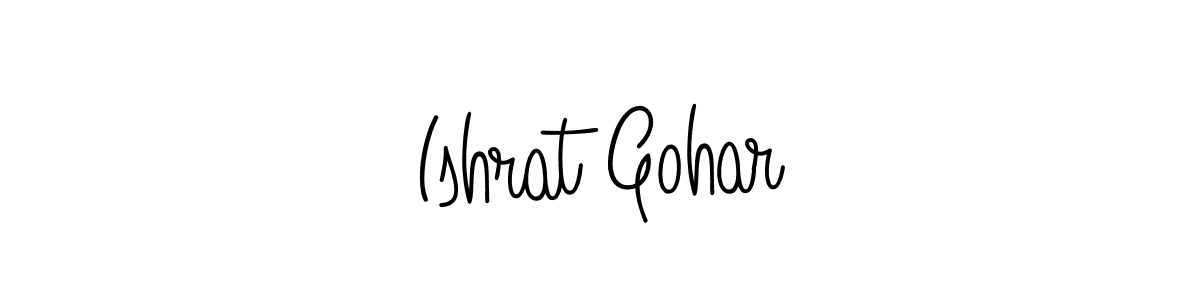 How to make Ishrat Gohar name signature. Use Angelique-Rose-font-FFP style for creating short signs online. This is the latest handwritten sign. Ishrat Gohar signature style 5 images and pictures png