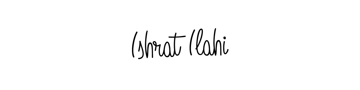 You should practise on your own different ways (Angelique-Rose-font-FFP) to write your name (Ishrat Ilahi) in signature. don't let someone else do it for you. Ishrat Ilahi signature style 5 images and pictures png