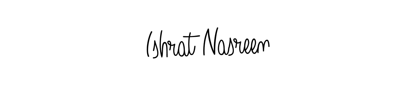 if you are searching for the best signature style for your name Ishrat Nasreen. so please give up your signature search. here we have designed multiple signature styles  using Angelique-Rose-font-FFP. Ishrat Nasreen signature style 5 images and pictures png