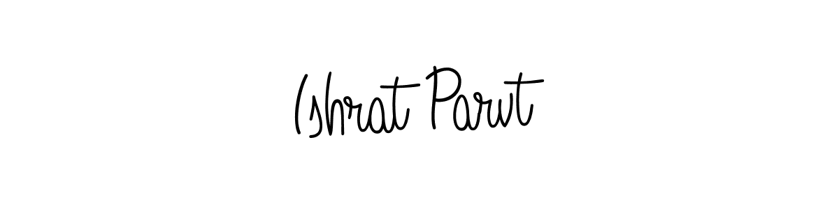 The best way (Angelique-Rose-font-FFP) to make a short signature is to pick only two or three words in your name. The name Ishrat Parvt include a total of six letters. For converting this name. Ishrat Parvt signature style 5 images and pictures png