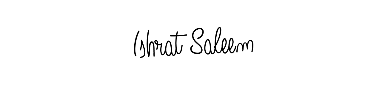 You should practise on your own different ways (Angelique-Rose-font-FFP) to write your name (Ishrat Saleem) in signature. don't let someone else do it for you. Ishrat Saleem signature style 5 images and pictures png