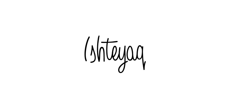 The best way (Angelique-Rose-font-FFP) to make a short signature is to pick only two or three words in your name. The name Ishteyaq include a total of six letters. For converting this name. Ishteyaq signature style 5 images and pictures png